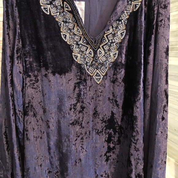 Soft Surroundings blue velvet tunic - Picture 7 of 16